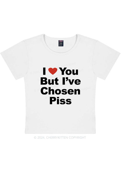 Curvy I've Chosen Piss Y2K Baby Tee Cherrykitten