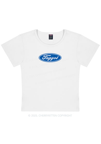 Curvy Faggot Pride Y2K Baby Tee Cherrykitten