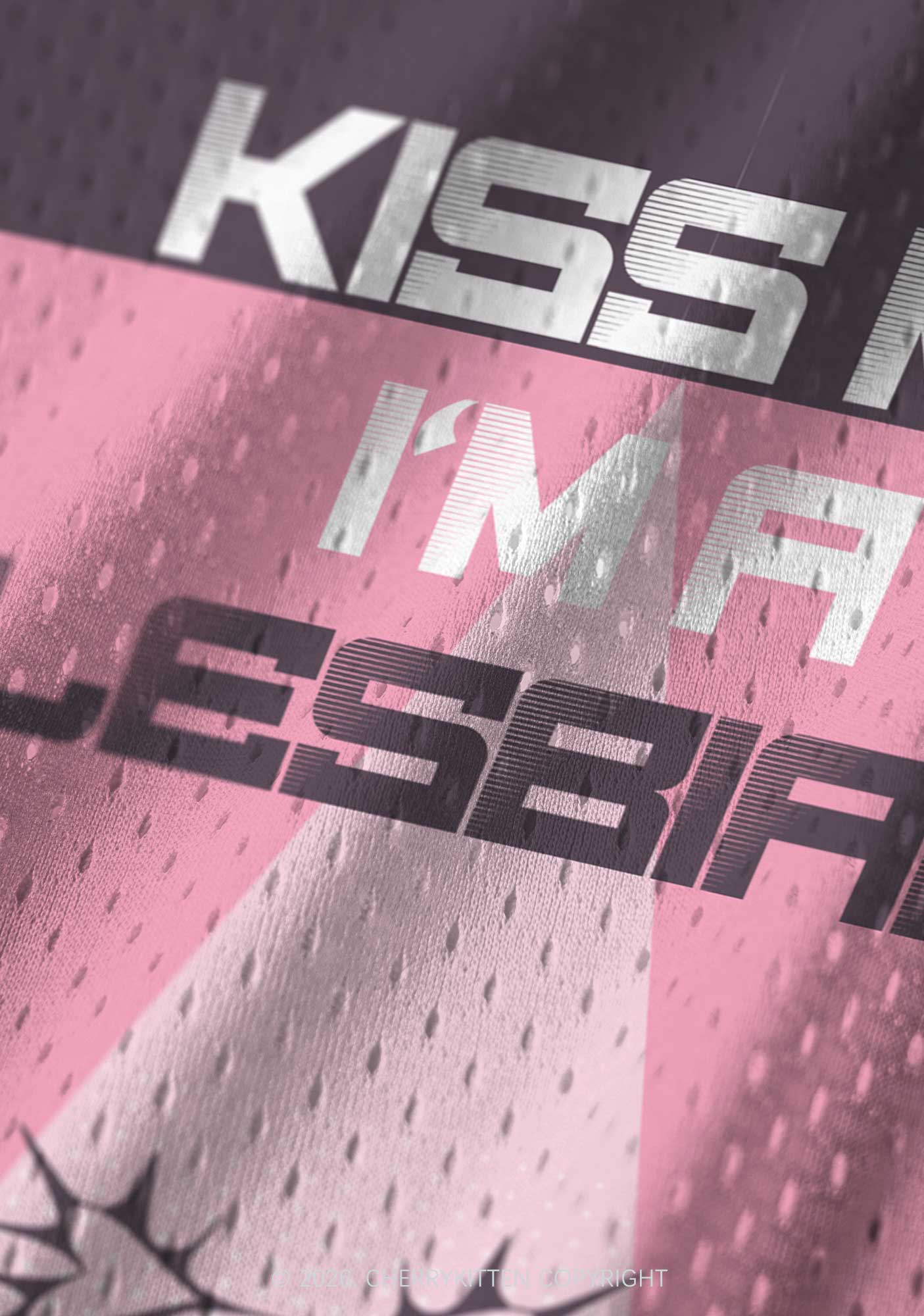 Kiss Me Im Lesbian Pride Y2K Sport Jersey Tank Cherrykitten