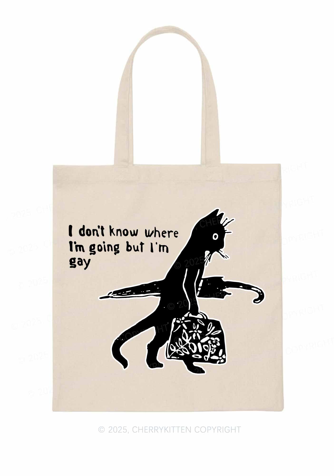 But I Am Gay Pride Y2K Canvas Tote Bag Cherrykitten