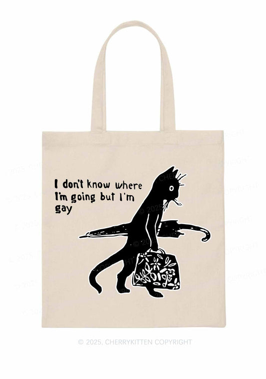 But I Am Gay Pride Y2K Canvas Tote Bag Cherrykitten