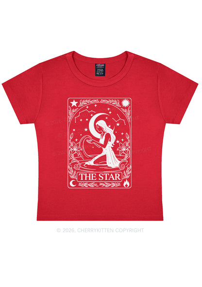 Halloween The Star Kneeling Woman Y2K Baby Tee Cherrykitten