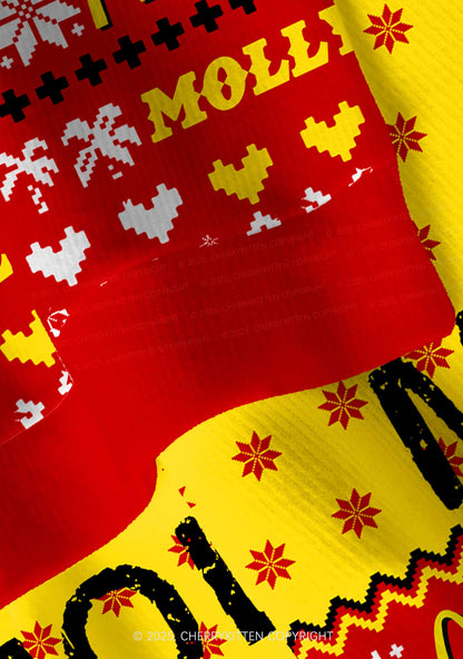 Red Molly Y2K Christmas Cardigan Knit Sweatshirt Cherrykitten