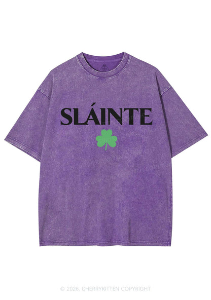 Slainte St Patricks Y2K Washed Tee Cherrykitten