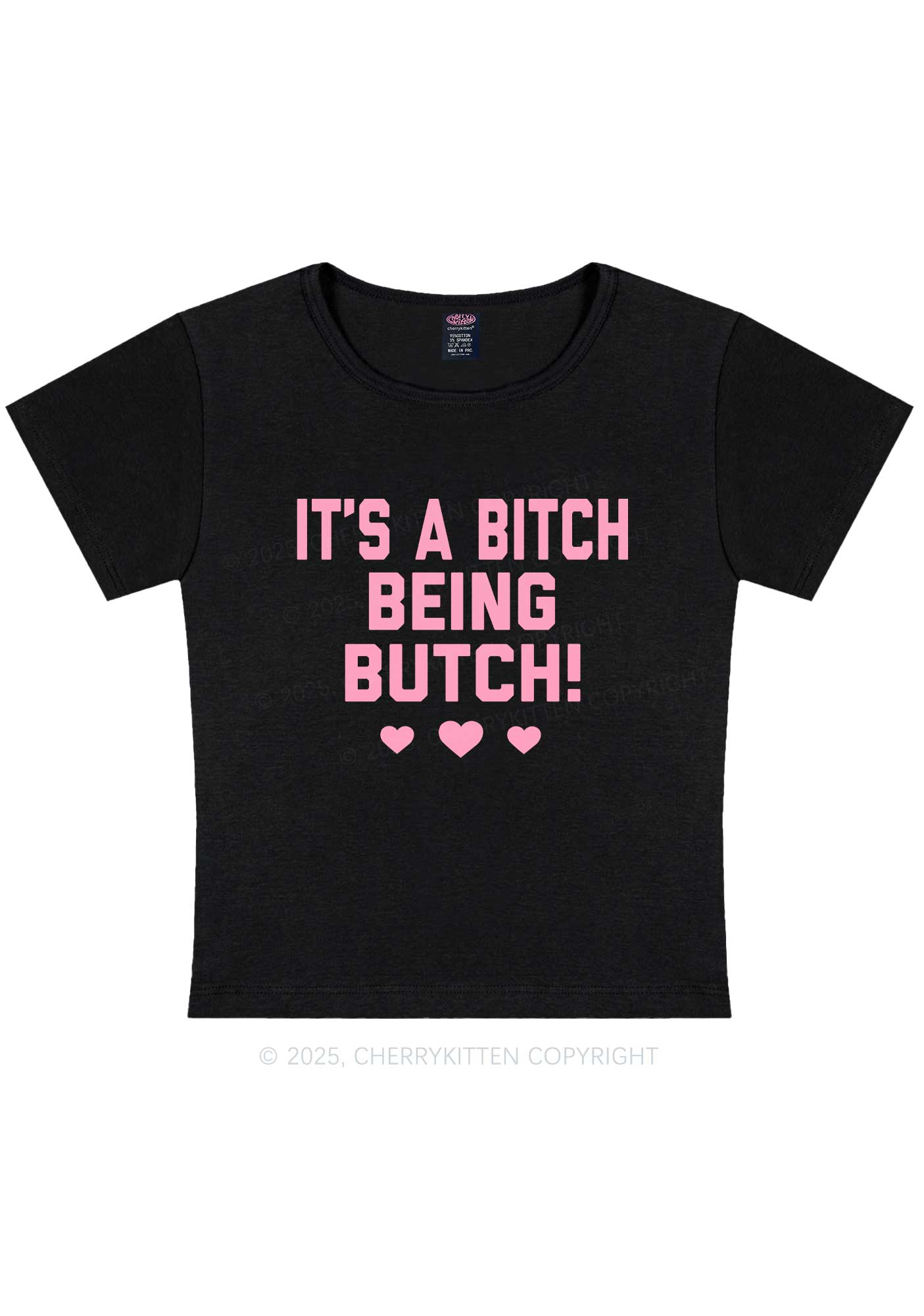 Bxxch Being Butch Y2K Baby Tee Cherrykitten
