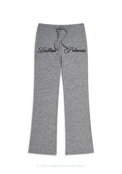 Lesbian Princess Pride Y2K Low Rise Drawstring Flare Pants Cherrykitten