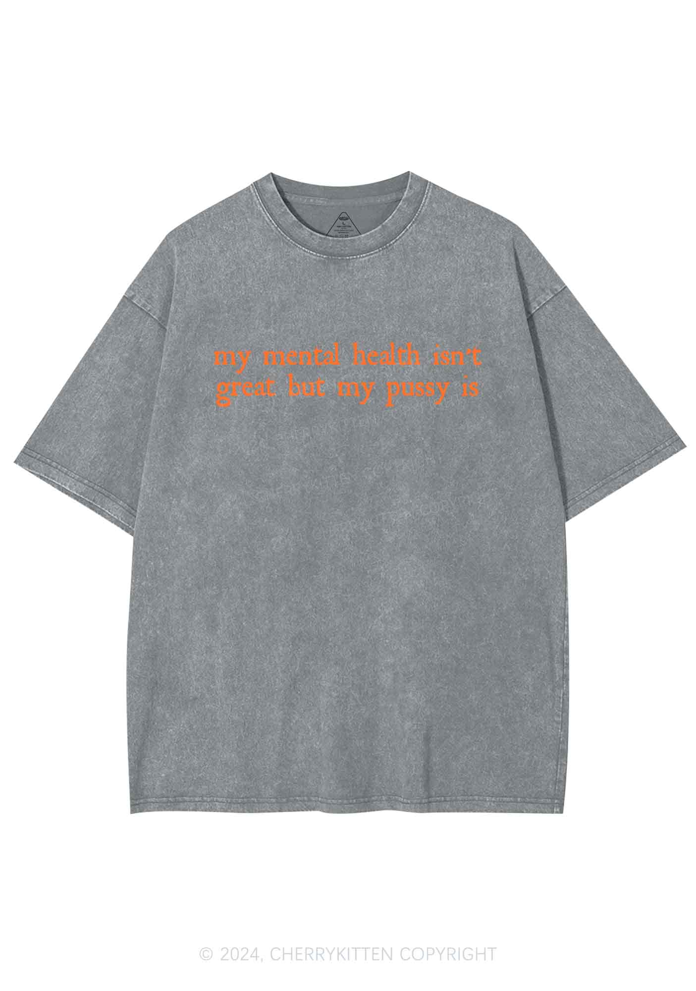 Great Mental Health Y2K Washed Tee Cherrykitten