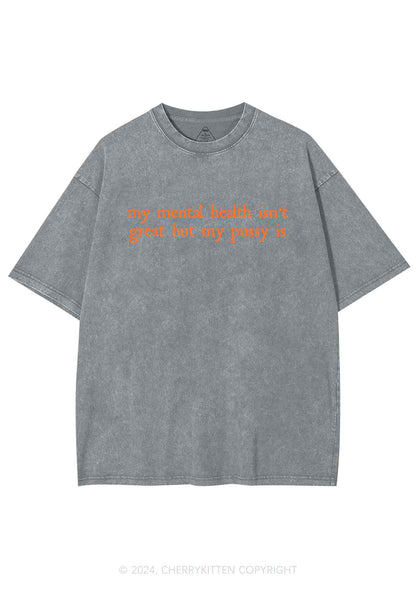 Great Mental Health Y2K Washed Tee Cherrykitten
