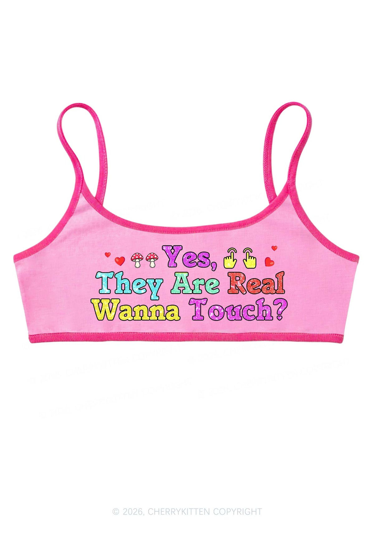 Yes They Are Real Y2K Super Crop Cami Cherrykitten