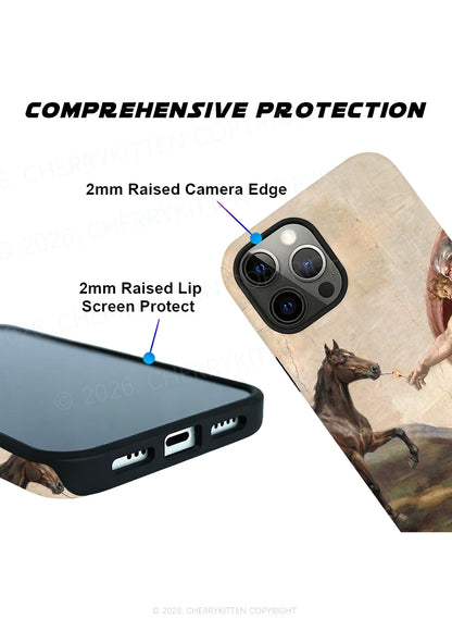 God Smoking Horse Y2K Phone Case Cherrykitten