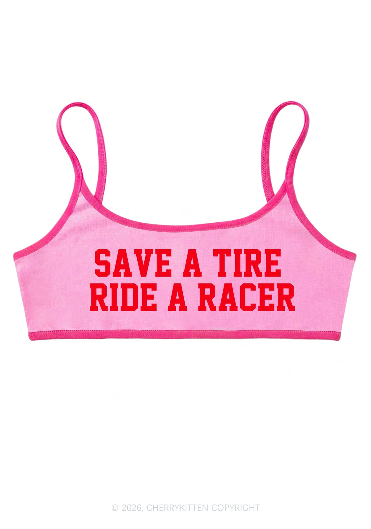 Save A Tire Ride A Racer Y2K Super Crop Cami Cherrykitten