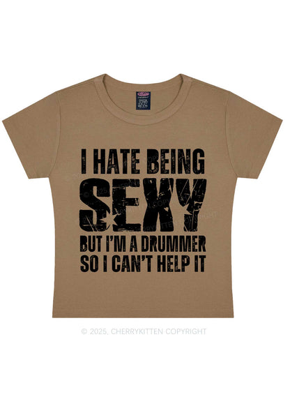 I Hate Being Sexy Y2K Baby Tee Cherrykitten