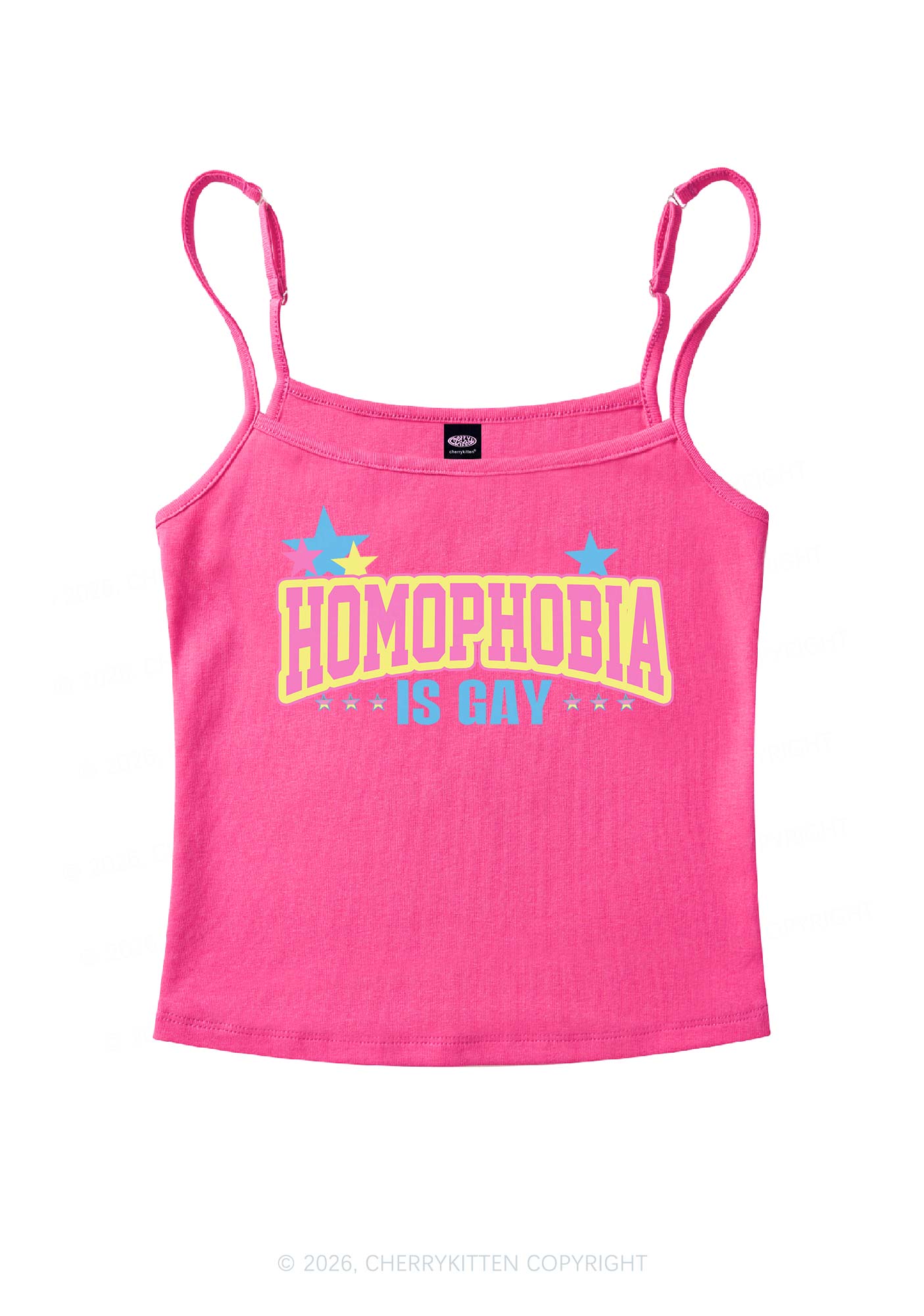 Homophobia Is Gay Pride Y2K Spaghetti Strap Cami Cherrykitten