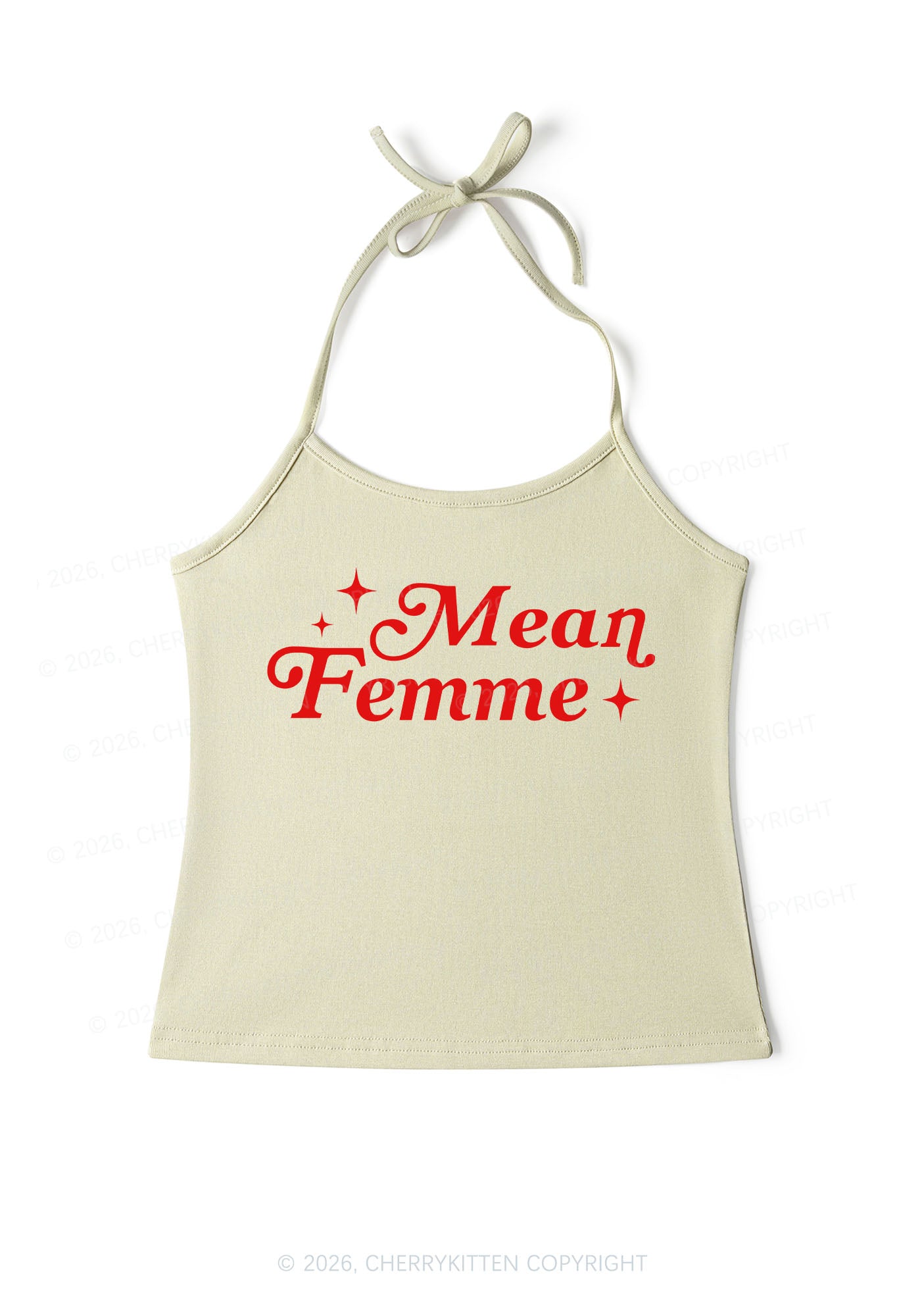 Mean Femme Pride Y2K Halter Neck Cami Cherrykitten