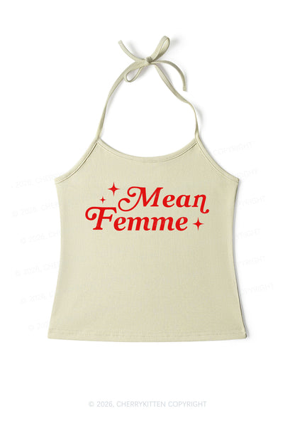 Mean Femme Pride Y2K Halter Neck Cami Cherrykitten