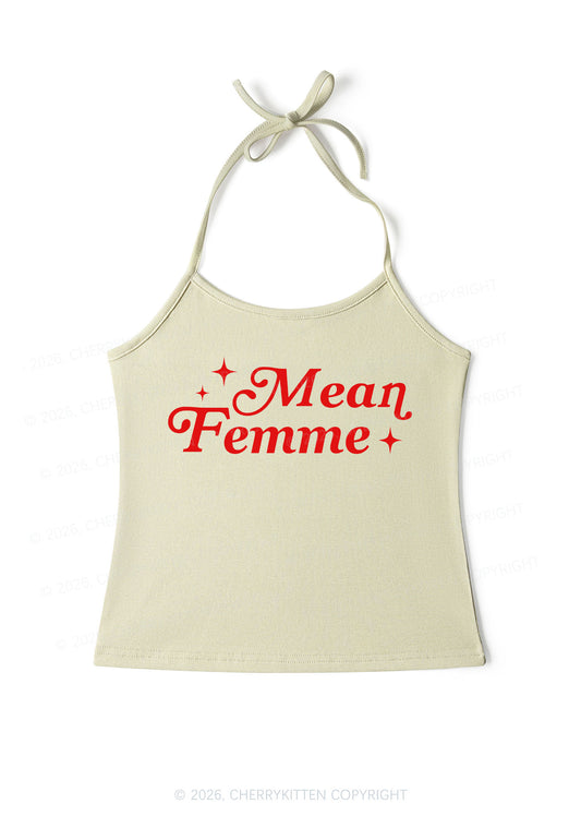 Mean Femme Pride Y2K Halter Neck Cami Cherrykitten