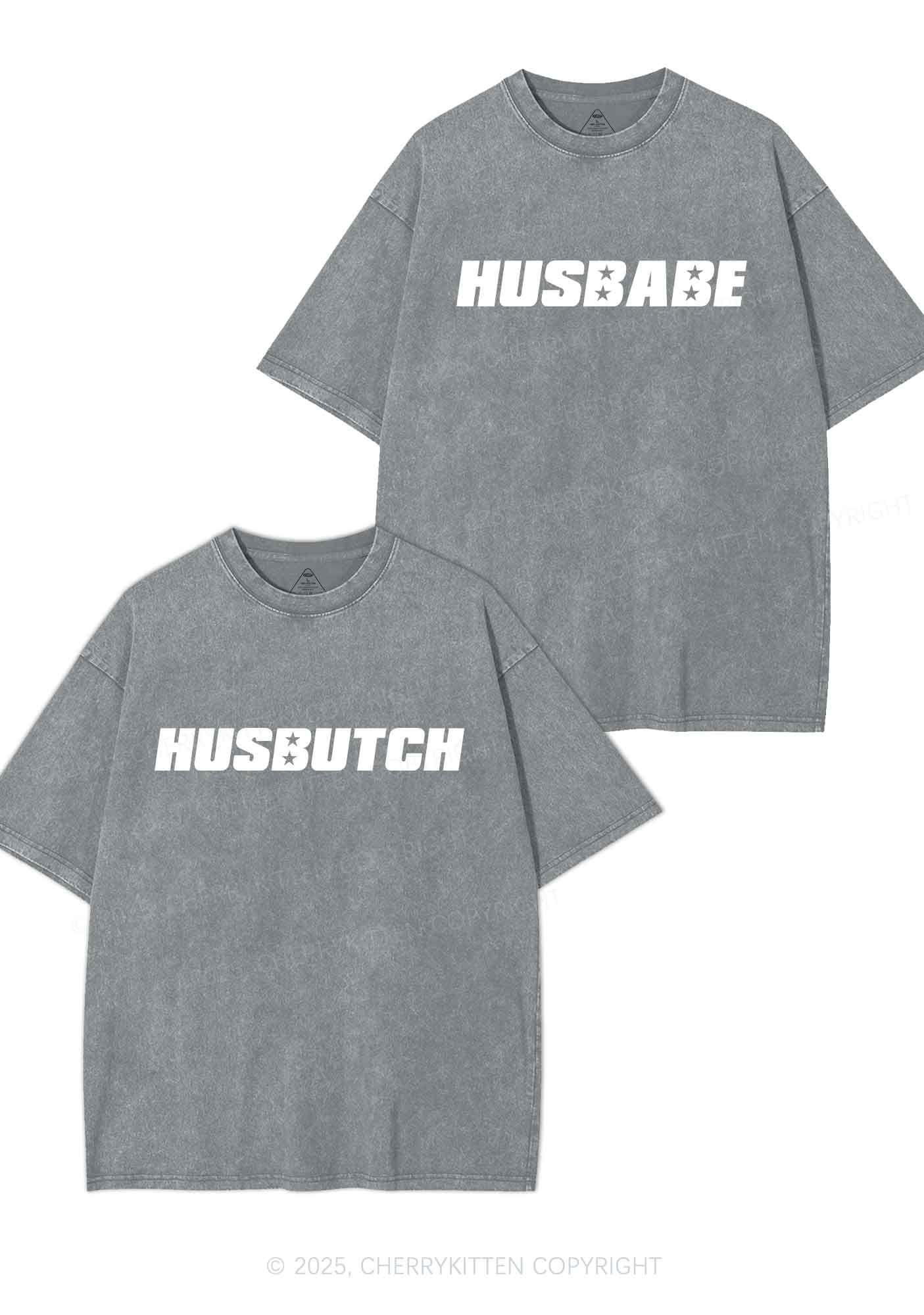 Husbabe Husbutch Y2K Valentine's Day Washed Tee Cherrykitten