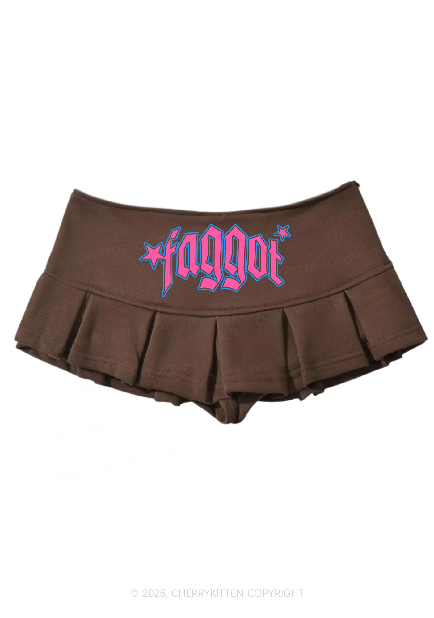 Faggot Star Pride Y2K Mini Pleated Skirts Cherrykitten