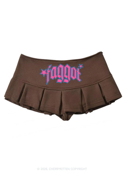 Faggot Star Pride Y2K Mini Pleated Skirts Cherrykitten