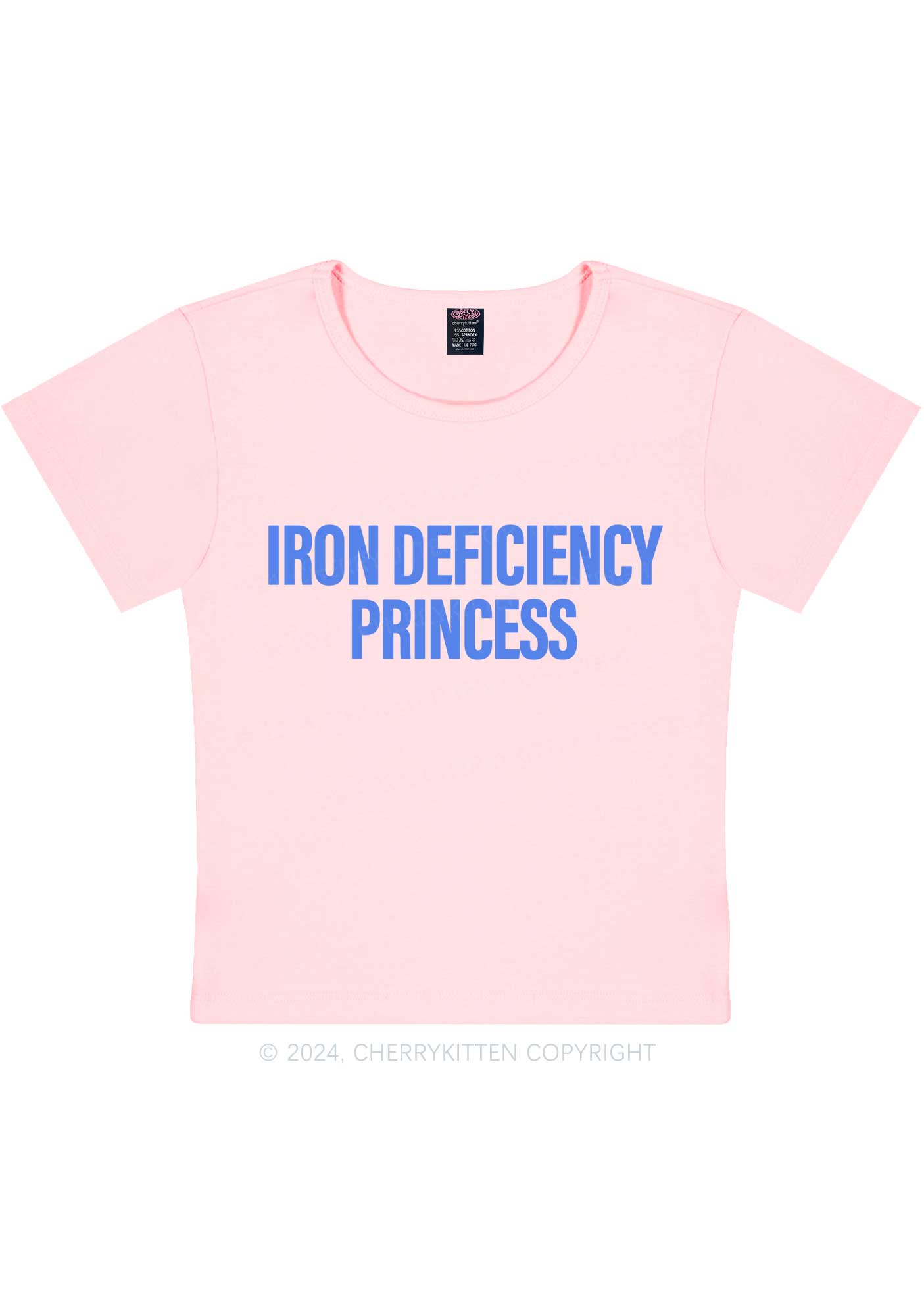 Iron Deficiency Princess Y2K Baby Tee Cherrykitten