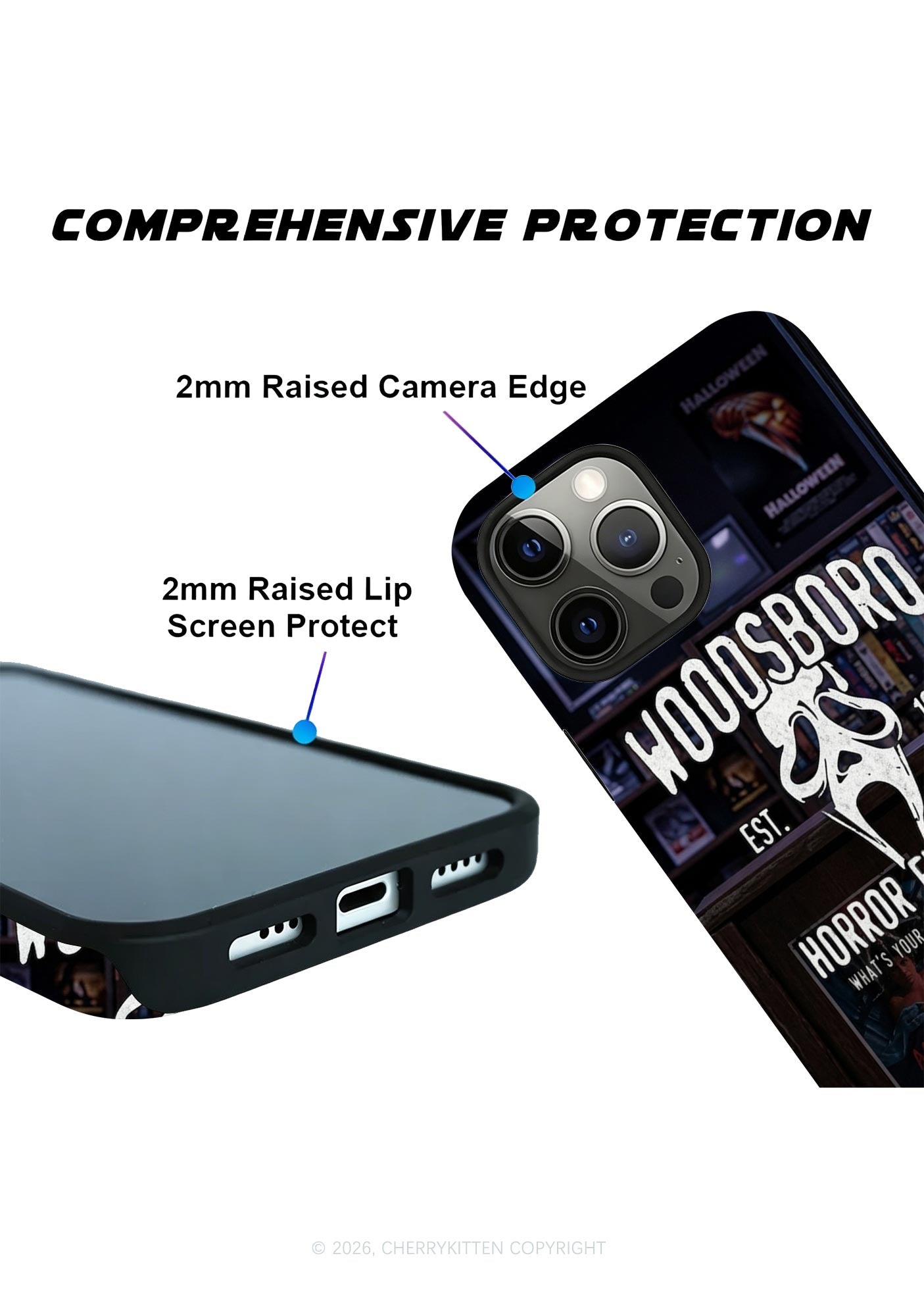 Halloween Horror Film Club Y2K Phone Case Cherrykitten
