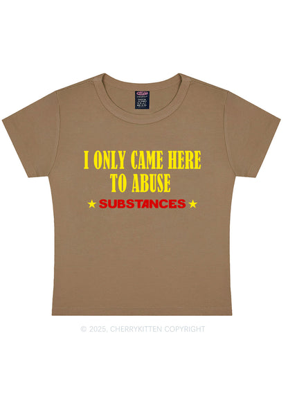 Abuse Substances Y2K Baby Tee Cherrykitten
