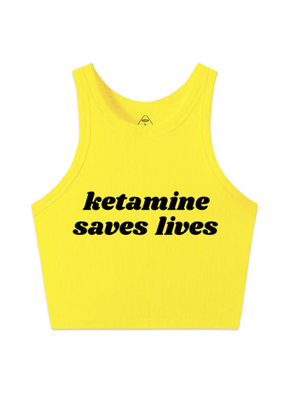 Kxxamine Saves Lives Y2K Crop Tank Top Cherrykitten