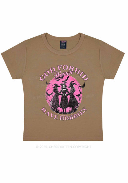 Halloween God Forbid Women Hobbies Y2K Baby Tee Cherrykitten