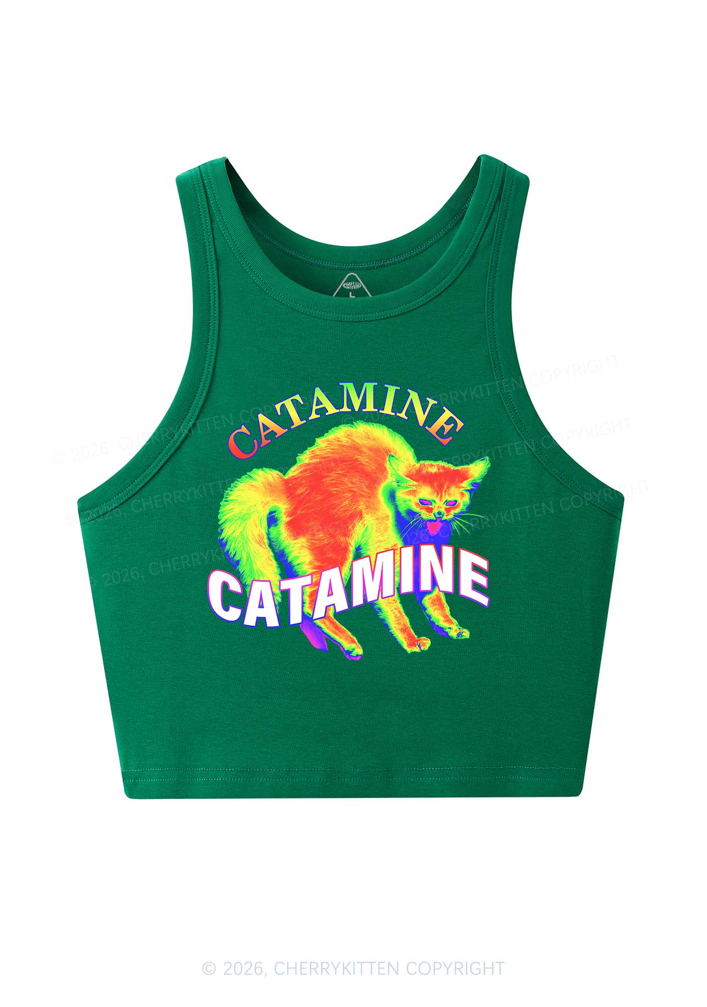 Thermal Cat Y2K Crop Tank Top Cherrykitten