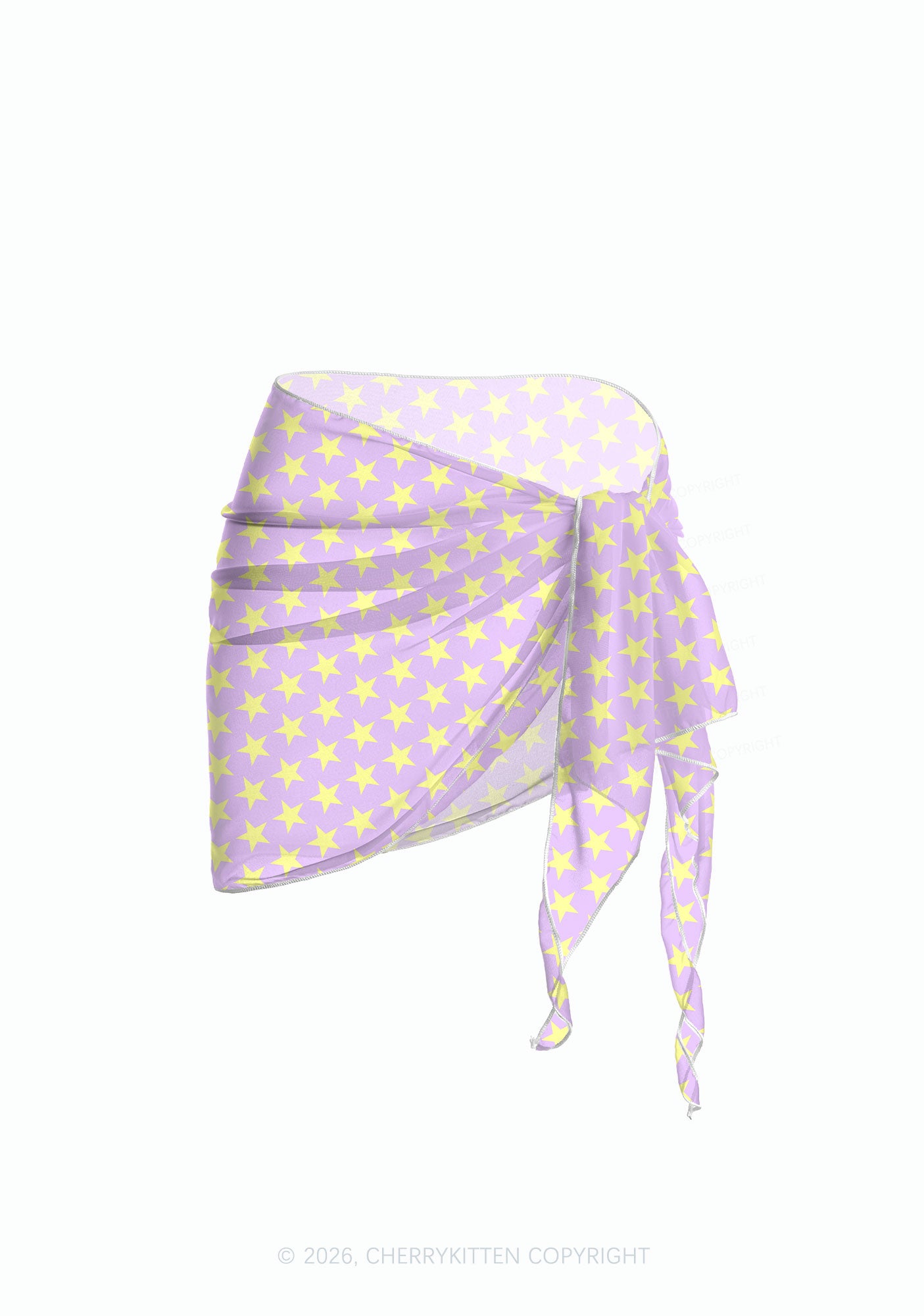 Pastel Purple Good Girl Y2K Print Bikini Set Cherrykitten