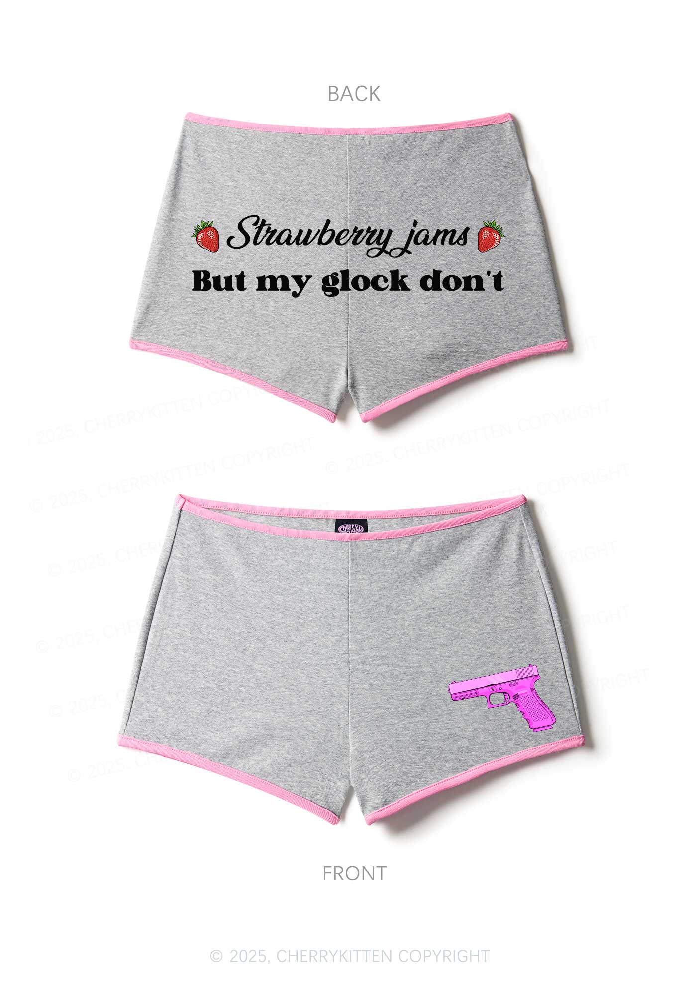Strawberry Jams Y2K Booty Shorts Cherrykitten