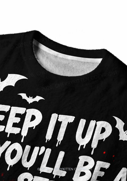 Halloween Strange Smell In My Attic Y2K Knit Sweatshirt Cherrykitten