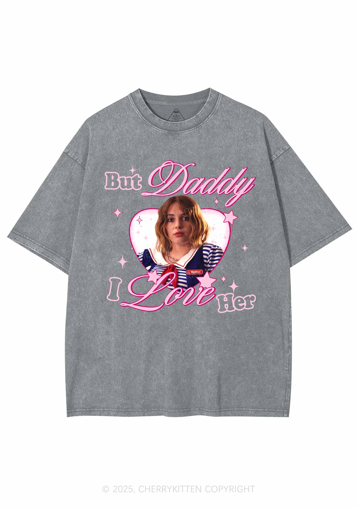 Daddy I Love RB Pride Y2K Shirts Washed Tee Cherrykitten