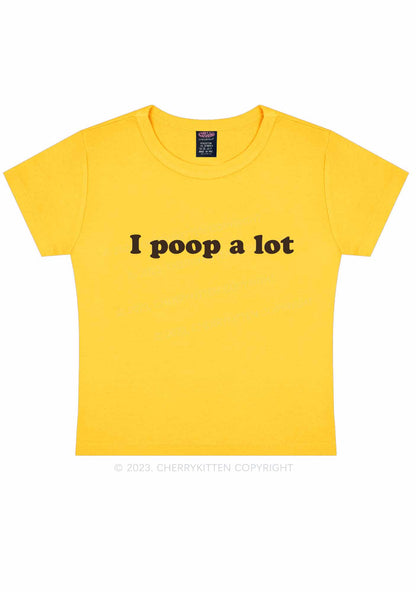 Poop A Lot Y2K Baby Tee Cherrykitten