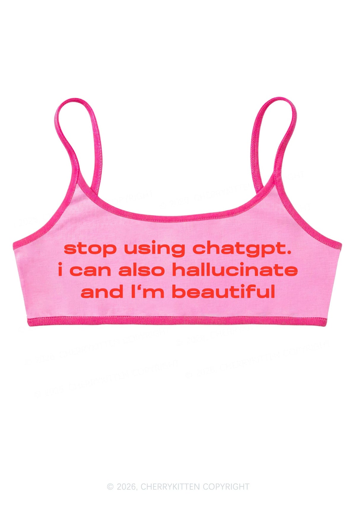 Stop Using GPT Y2K Super Crop Cami Cherrykitten