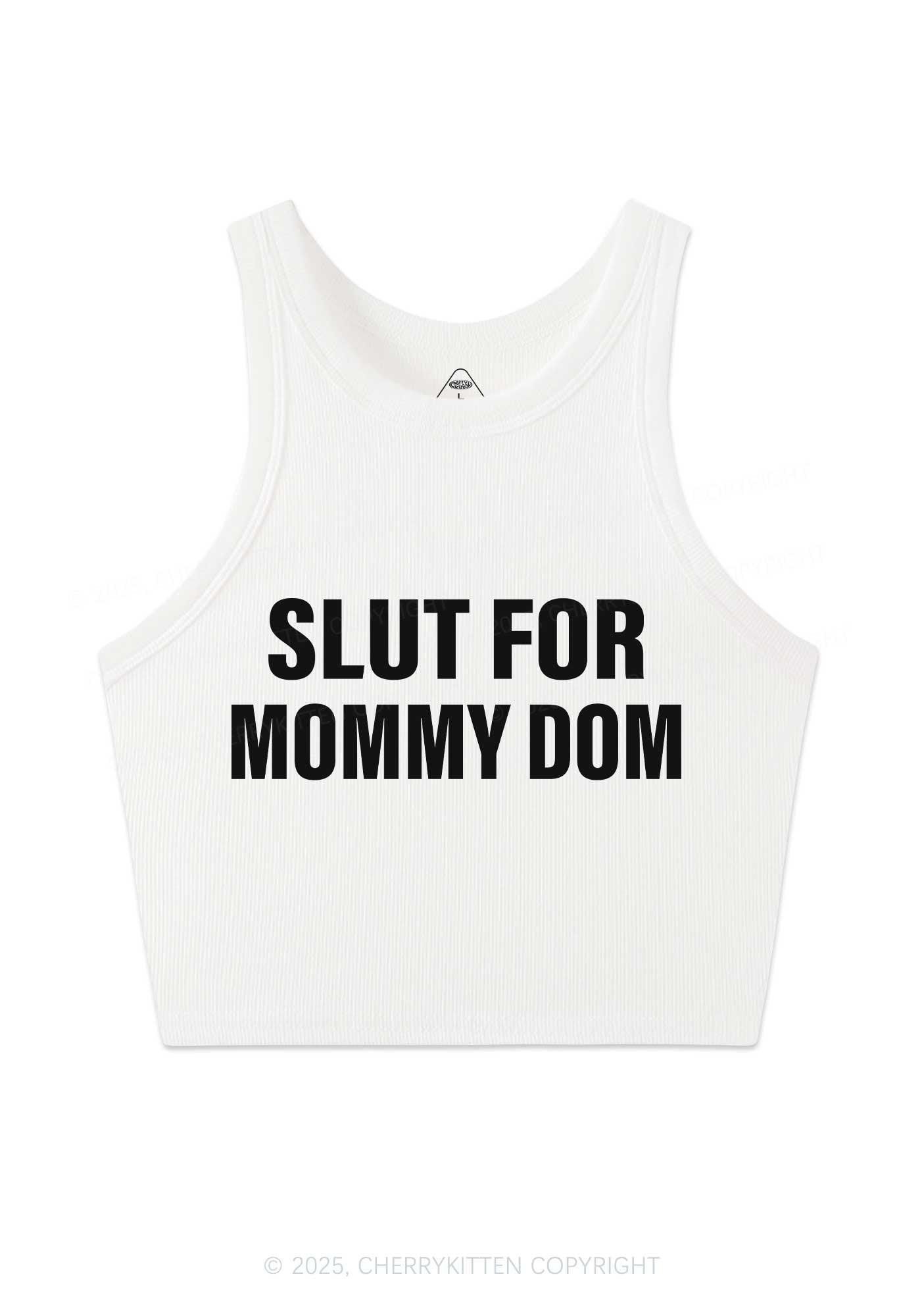 Slxt For Mommy Dom Y2K Crop Tank Top Cherrykitten
