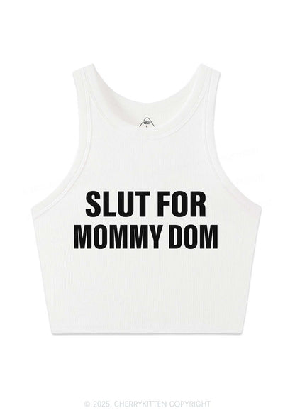 Slxt For Mommy Dom Y2K Crop Tank Top Cherrykitten