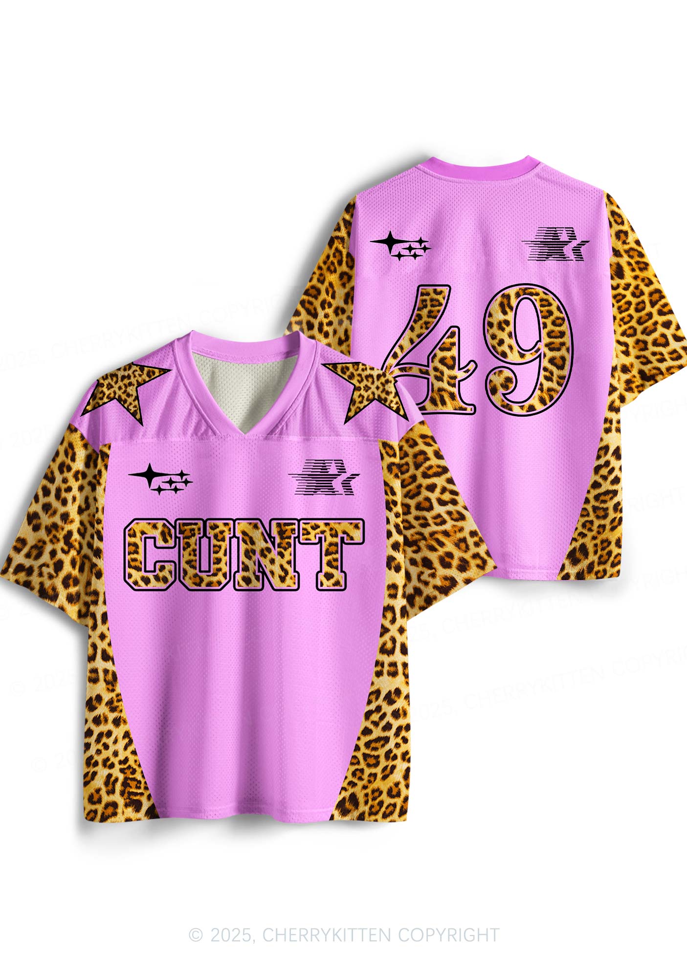 Custom Pink Cxxt Leopard Y2K Sport Jersey Shirts Cherrykitten