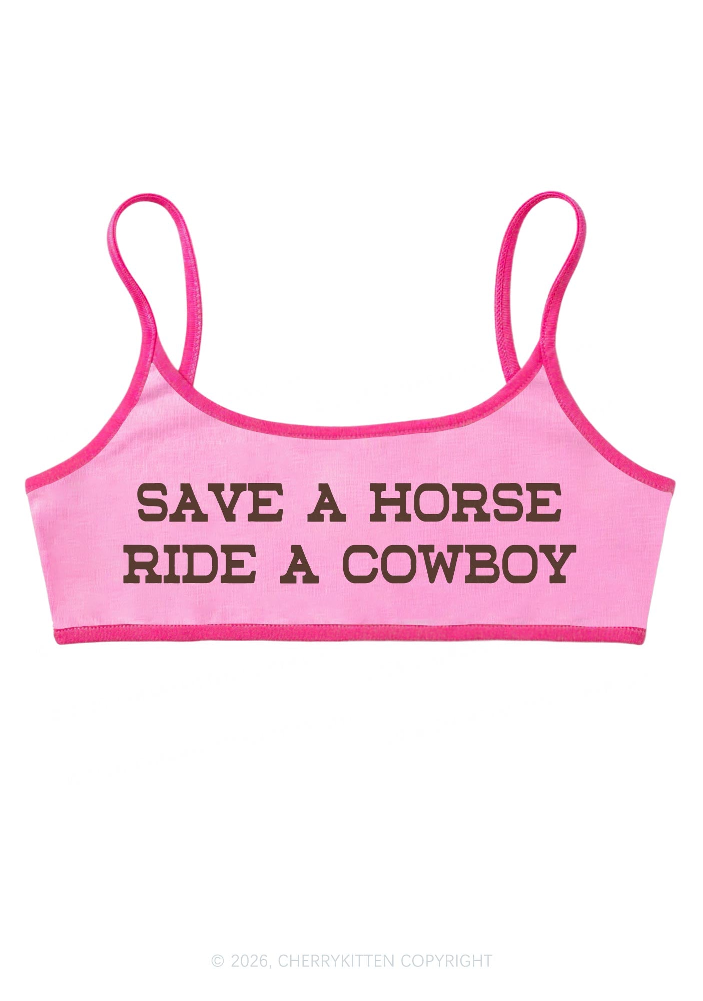 Ride A Cowboy Y2K Super Crop Cami Cherrykitten