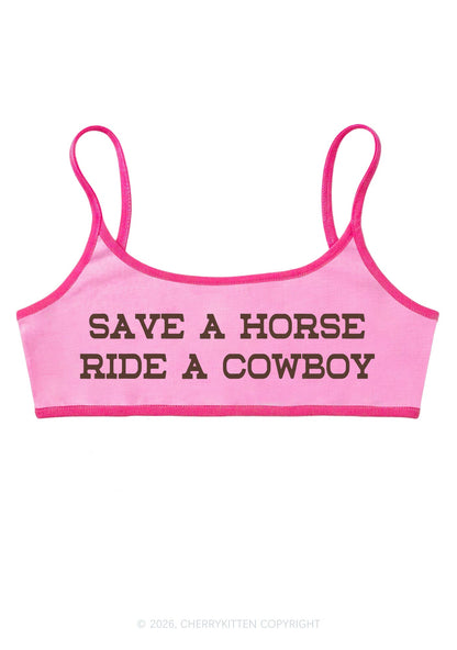 Ride A Cowboy Y2K Super Crop Cami Cherrykitten