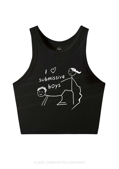 Boys Make Gr8 Pets Y2K Crop Tank Top Cherrykitten