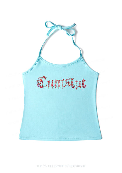 Rhinestone Cxmslxt Y2K Halter Neck Cami Cherrykitten