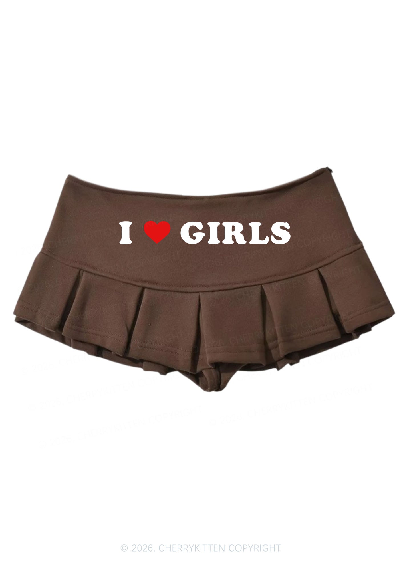 I Love Girls Pride Y2K Mini Pleated Skirts Cherrykitten