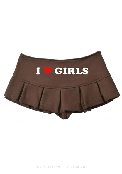 I Love Girls Pride Y2K Mini Pleated Skirts Cherrykitten