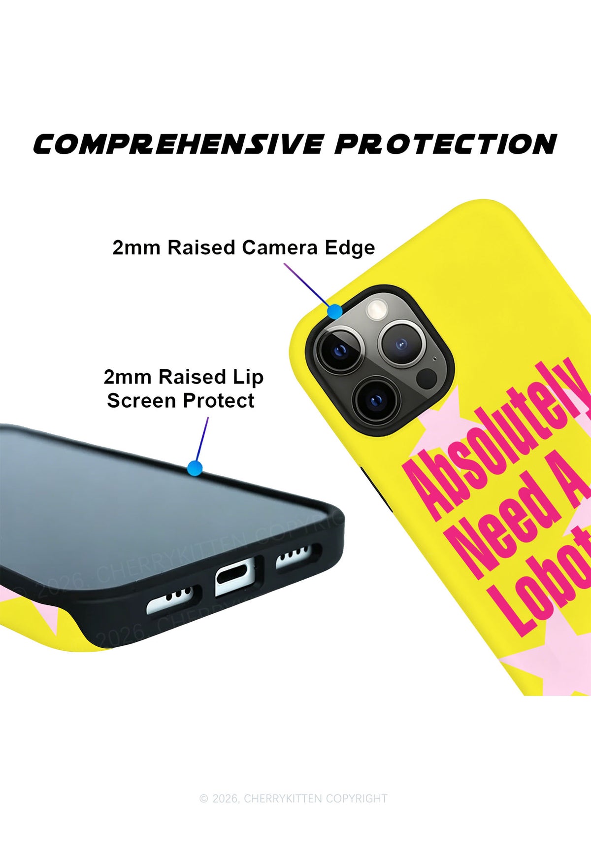 Absolutely Need A Lobotomy Star Y2K Phone Case Cherrykitten