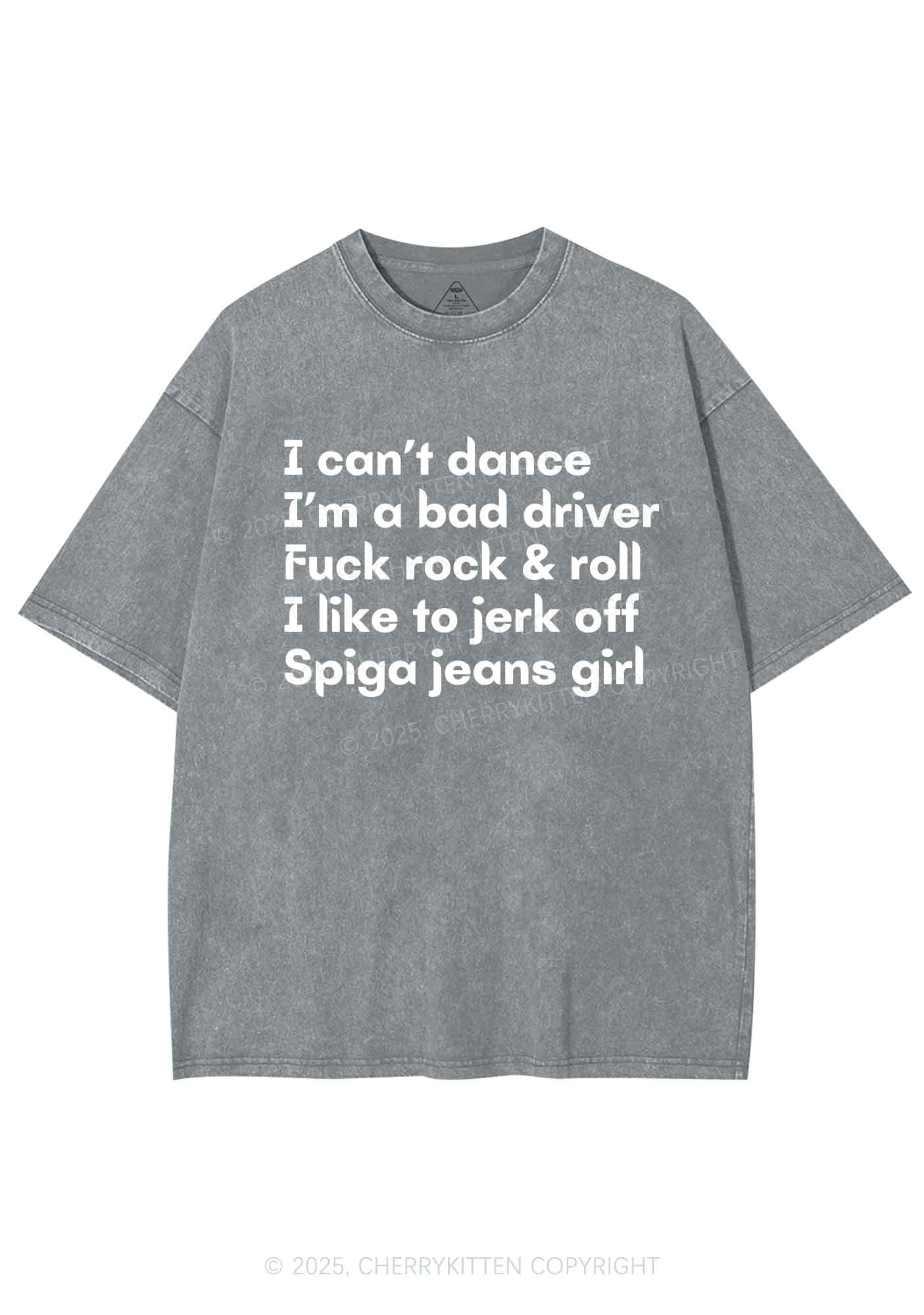I Can't Dance Y2K Shirts Washed Tee Cherrykitten