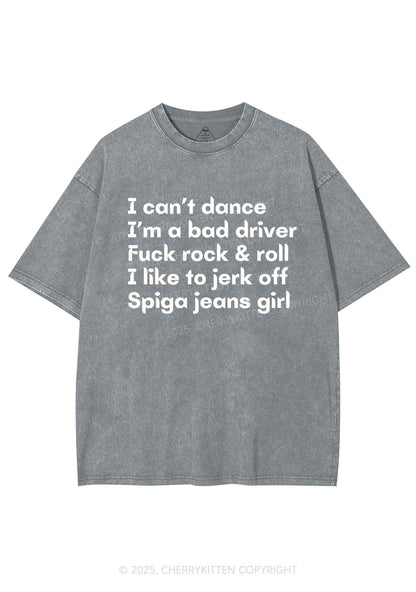 I Can't Dance Y2K Shirts Washed Tee Cherrykitten