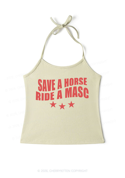 Ride A Masc Pride Y2K Halter Neck Cami Cherrykitten