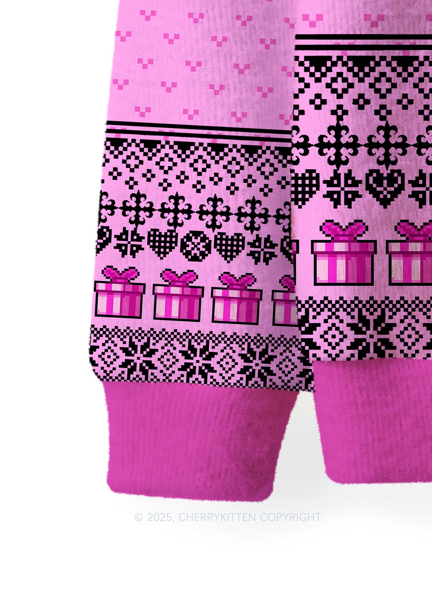 Jesus Birthday Y2K Christmas Knit Sweatshirt Cherrykitten