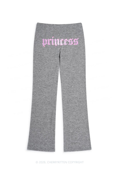 Rhinestone Princess Y2K Low Rise Drawstring Flare Pants Cherrykitten